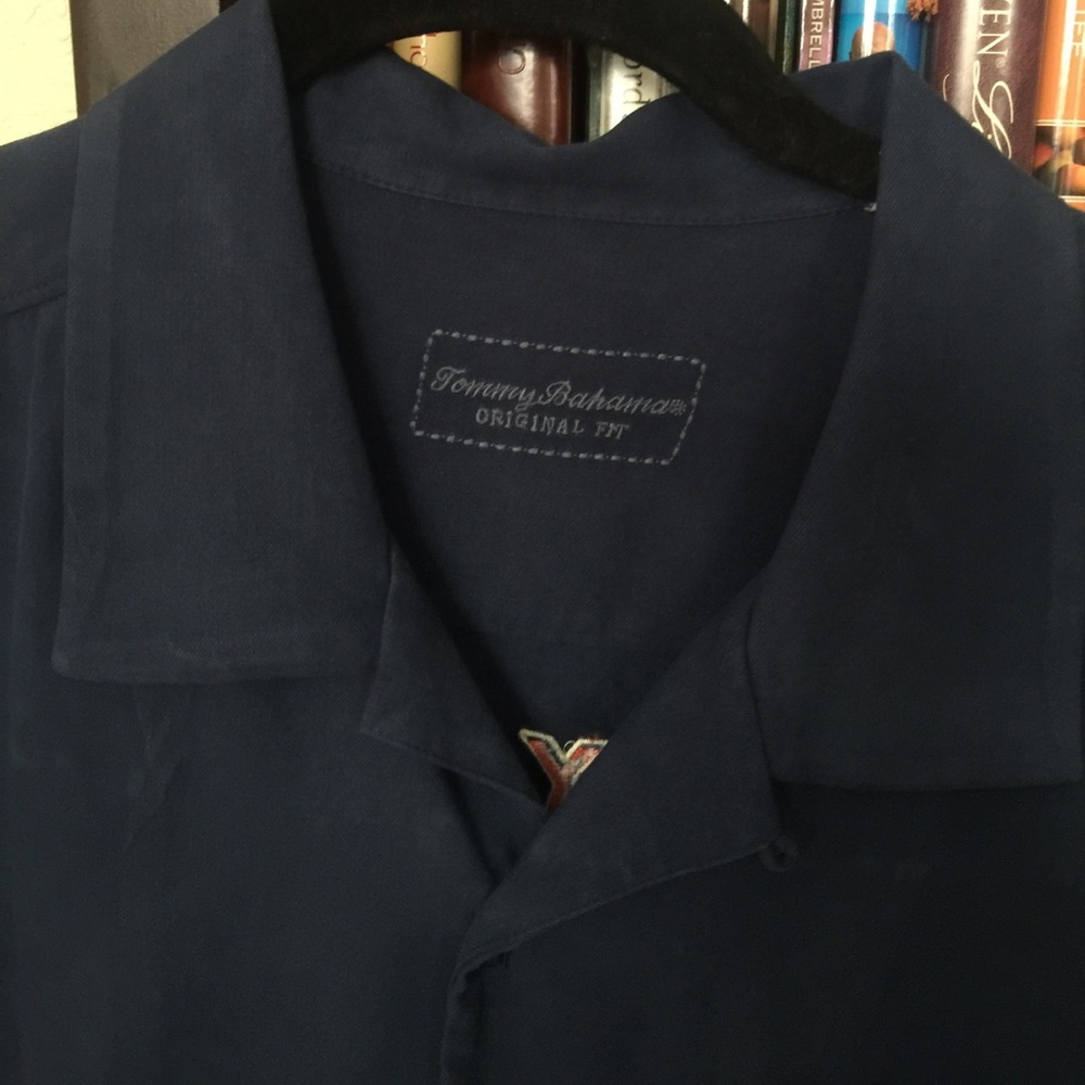 Tommy Bahama Silk Shirt Panel Back